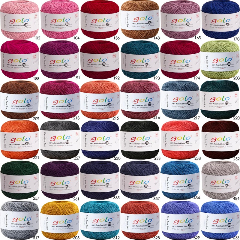 golo Crochet Thread Size 20 Milky Yarn 802 Crochet Yarn for Tatting 802 - Image 2